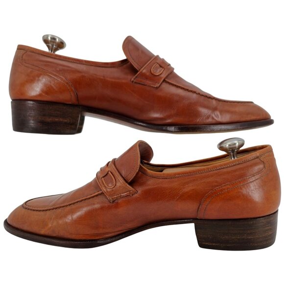 Vintage Bally Italy Brown Leather Dress Shoes Mens size 9 Classic Penny Loafers - Picture 7 of 10